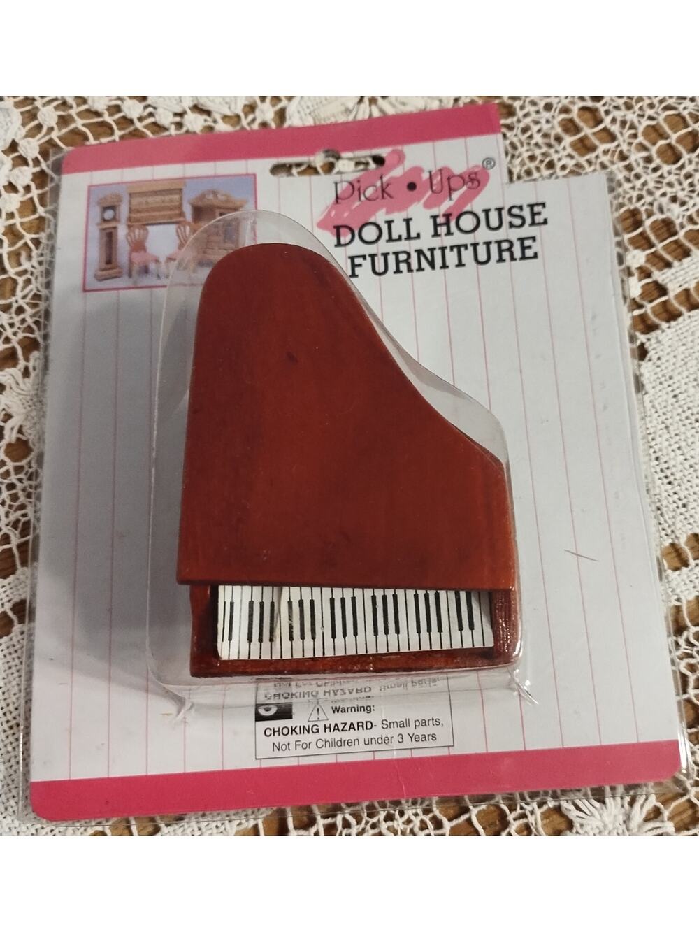 Vtg. New Old Stock in Original Package Doll House Furniture Piano Flaw See Pic